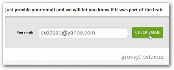 Yahoo Passwortleck