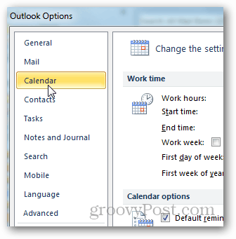 Add-New-Outlook-Zeitzonen Klicken Sie auf Kalender