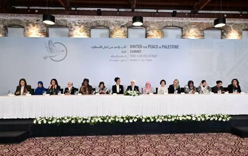 Pressemitteilung des „One Heart for Palestine Leaders‘ Wives Summit“.