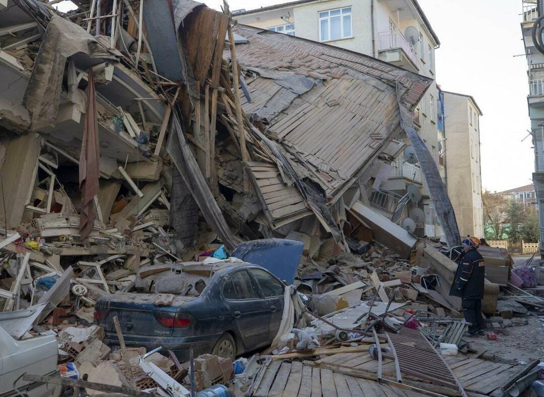 Gebäude bei Erdbeben zerstört