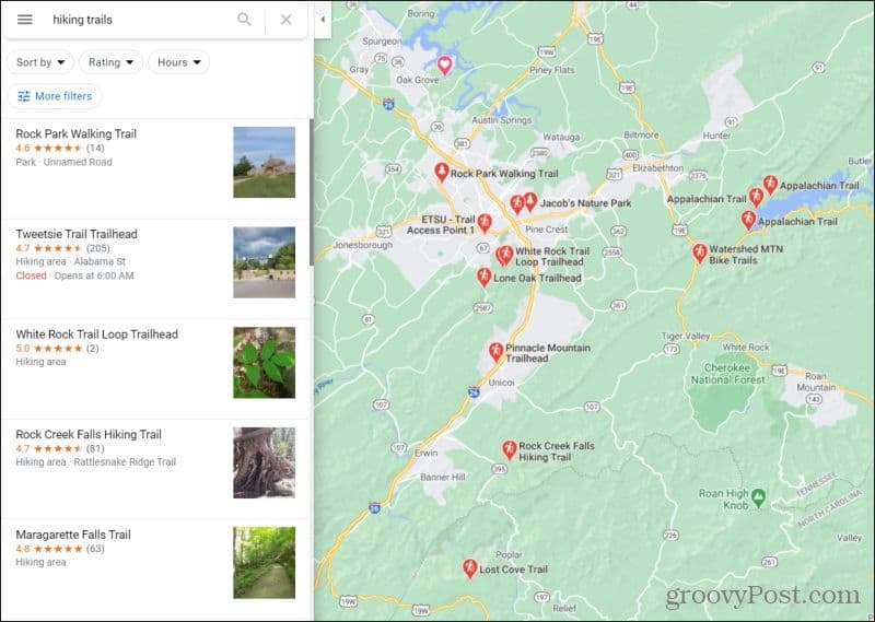 Google Maps Wanderwege