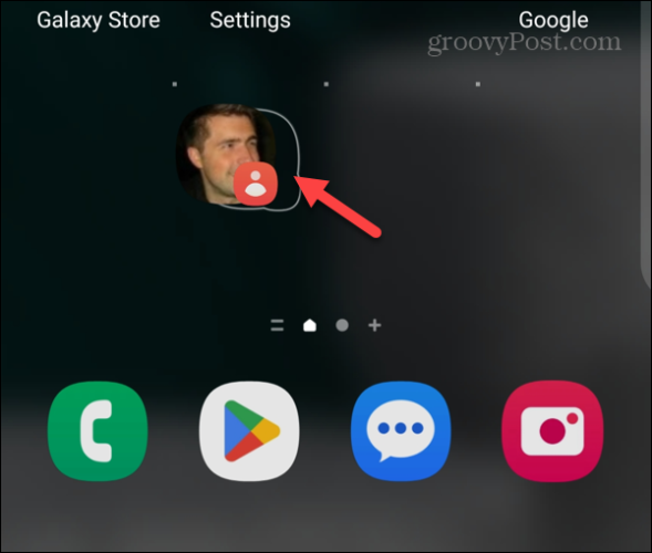 Kontaktieren Sie das Startbildschirm-Widget für Android