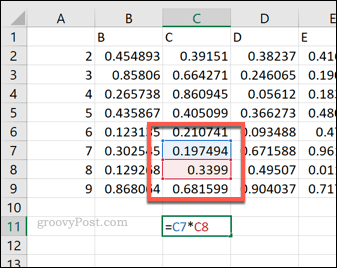 Einzelzellenreferenzen in Excel