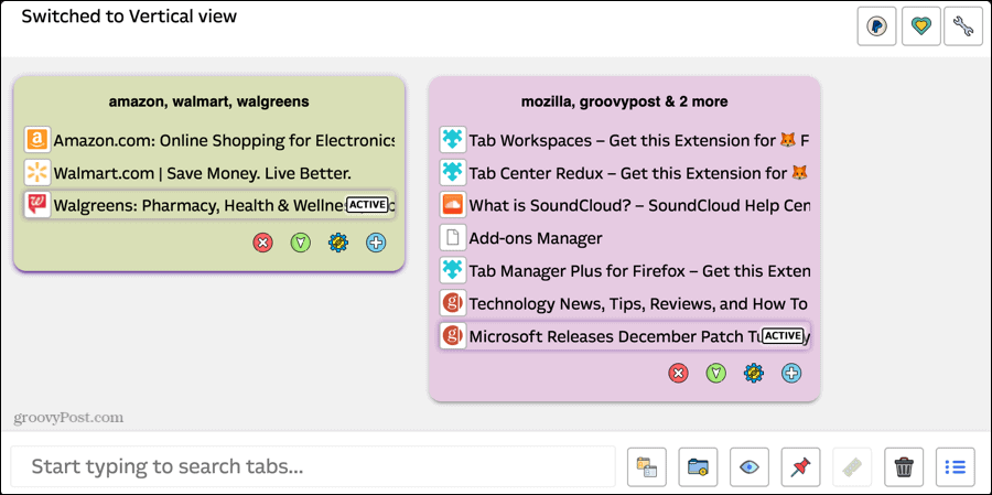 Tab Manager Plus für Firefox