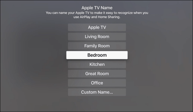 Benennen Sie Apple TV um