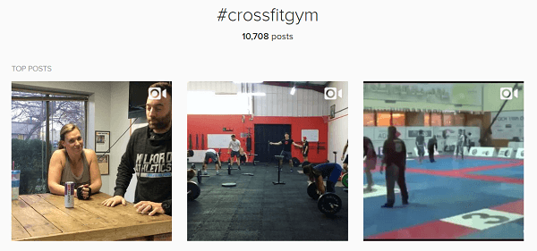 Wenn Sie ein Crossfit-Fitnessstudio haben, verwenden Sie dieses als einen Ihrer 30 verschiedenen Hashtags.