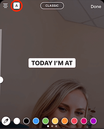 Passen Sie Text in Instagram Stories an