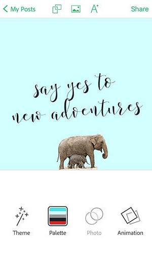 Animieren Sie Bilder einfach mit der Adobe Spark Post-App.