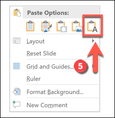 Einfügen als Text nur in PowerPoint