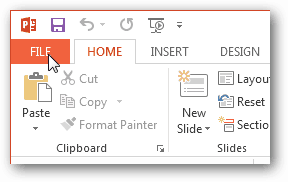 Office 2013-Dateischaltfläche