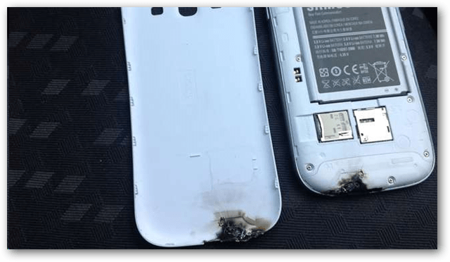 Samsung Galaxy S II verbrannt