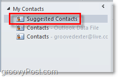 Vorgeschlagene Kontakte in Outlook 2010