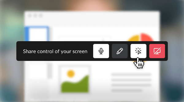 Slack erweiterte seine Funktionen zur Bildschirmfreigabe um die interaktive Bildschirmfreigabe.