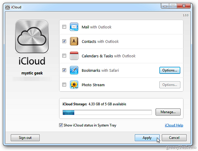 iCloud-Systemsteuerung