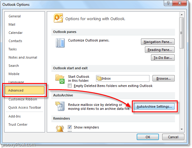 So konfigurieren und verwalten Sie AutoArchive in Outlook 2010