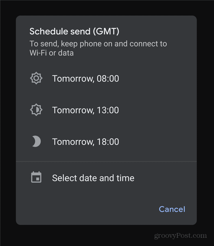So planen Sie Textnachrichten Android-Zeitplan