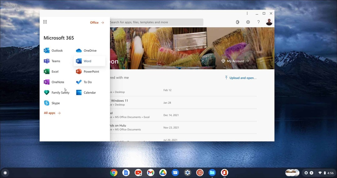 Verwenden Sie Microsoft Office auf einem Chromebook
