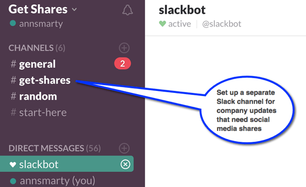 Mit Slack können Sie Kanäle erstellen, um Gespräche für verschiedene Gruppen von Mitarbeitern zu organisieren.
