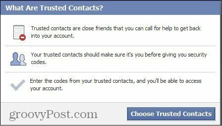Facebook vertrauenswürdige Kontakte