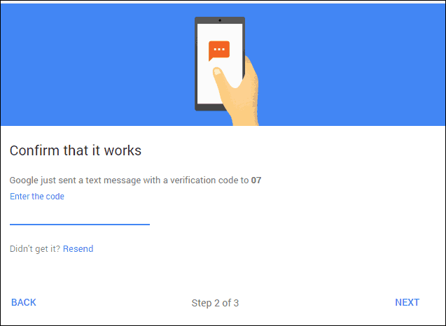 Google 2-Schritt-Bestätigungscode
