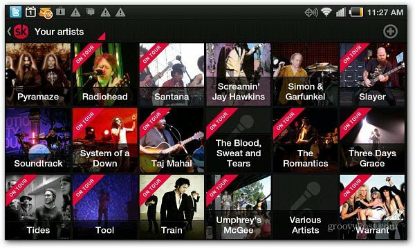 SongKick hat jetzt Android App