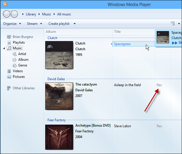 Flac unterstützt Windows Media Player