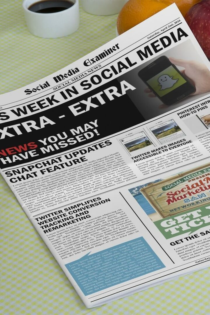 Social Media Prüfer wöchentliche Nachrichten 2. April 2016