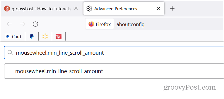 Ändern Sie die Scrollgeschwindigkeit in Firefox
