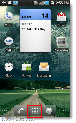 Android Startbildschirm App Schublade Button