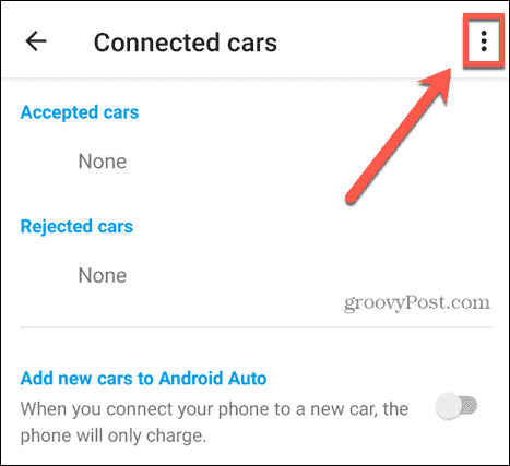 Android Auto Symbol mit drei Punkten