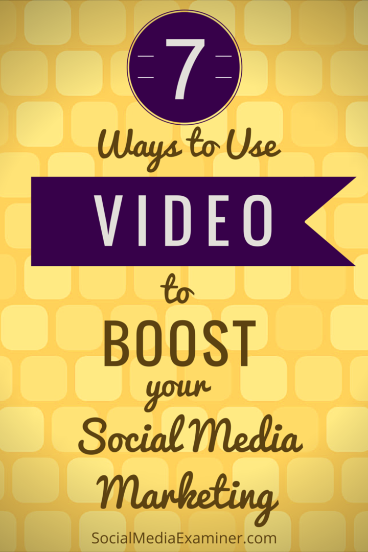 Sieben Möglichkeiten, Videos zu verwenden, um Ihre Social-Media-Bemühungen zu steigern