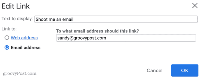 Geben Sie die E-Mail-Adresse ein