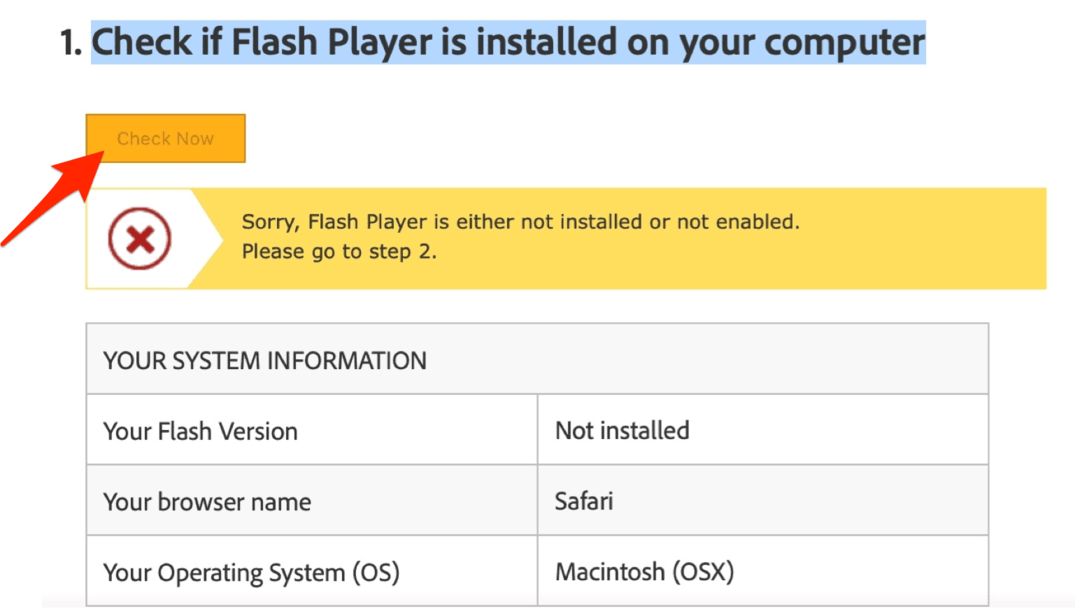 Bestätigen Sie das Entfernen von Adobe Flash