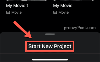 imovie neues projekt