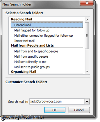 Outlook 2010-Suchordner