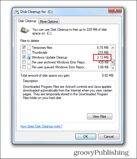 Mit Windows 7 Update können Sie alte Update-Dateien löschen