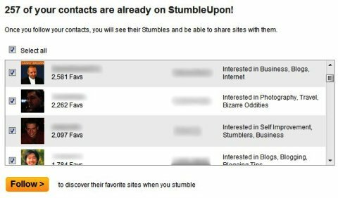 Kontakte auf StumbleUpon