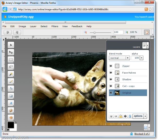 Mit der Aviary Phoenix Web App können Sie Photoshop wie im Web ausführen