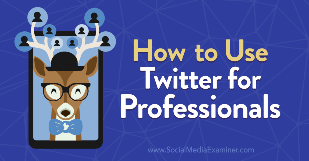 How to Use Twitter for Professionals von Anna Sonnenberg auf Social Media Examiner.