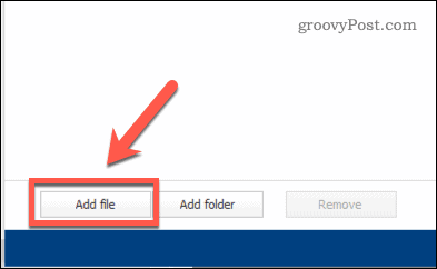 Dateilöscher Datei hinzufügen