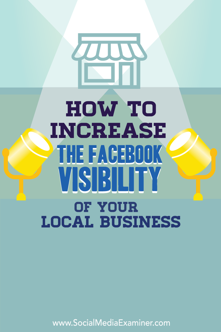 Erhöhen Sie die Sichtbarkeit Ihres lokalen Unternehmens auf Facebook