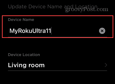 Ändern Sie den Namen Ihres Roku