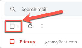 Google Mail Wählen Sie die E-Mail-Schaltfläche
