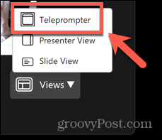 PowerPoint-Teleprompter-Ansicht