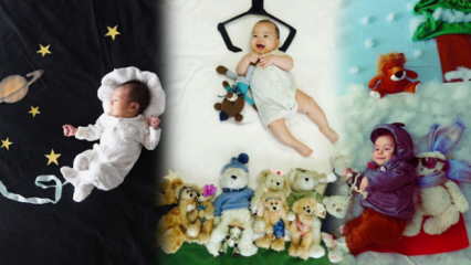 Mond für Monat Konzept Baby Fotoshooting! Wie mache ich zu Hause die verschiedensten Babyfotos?
