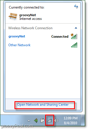 Verwalten von Netzwerken über die Windows 7-Taskleiste