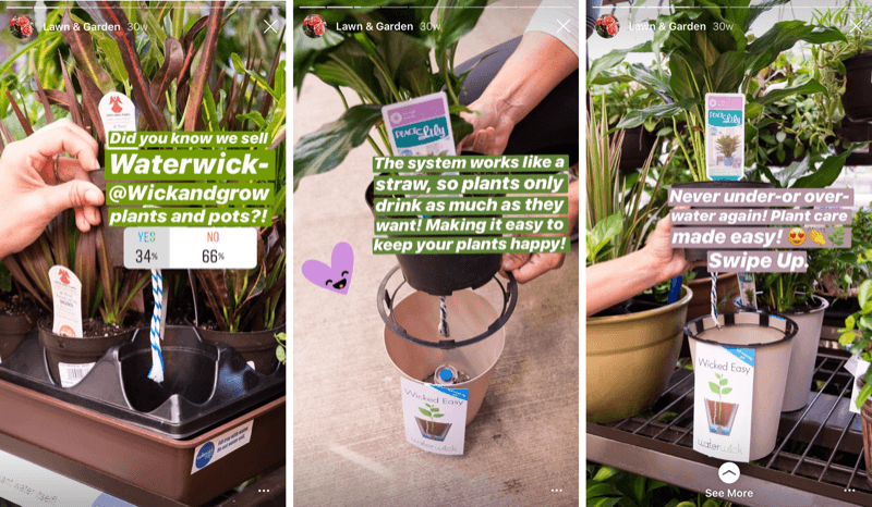 Geschäftsbeispiel für Tipps in Instagram Stories