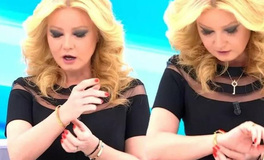 Müge Anlı erhielt bei einer Live-Übertragung ein goldenes Armband! Wenn du versuchst, es auf deinen Arm zu legen...