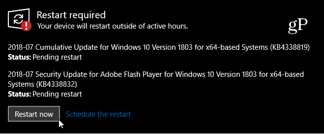 Windows 10 1803 KB4338819