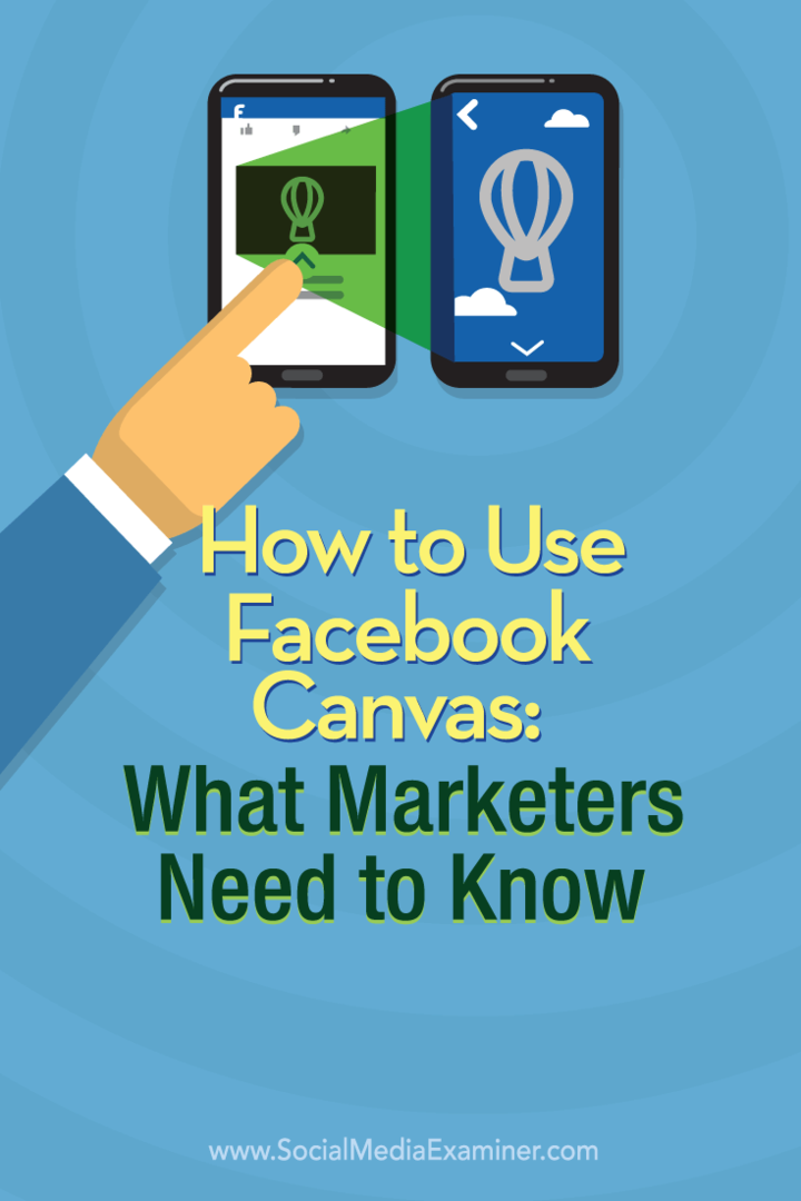 Verwendung von Facebook Canvas: Was Marketer wissen müssen: Social Media Examiner